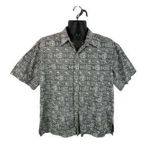 Tori Richard Hawaiian Shirt Tropical Fish Flora Print Size XL Lightweight Cotton
